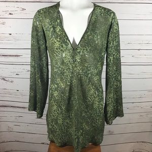 Victoria’s Secret Sheer Green Leopard Coverup S